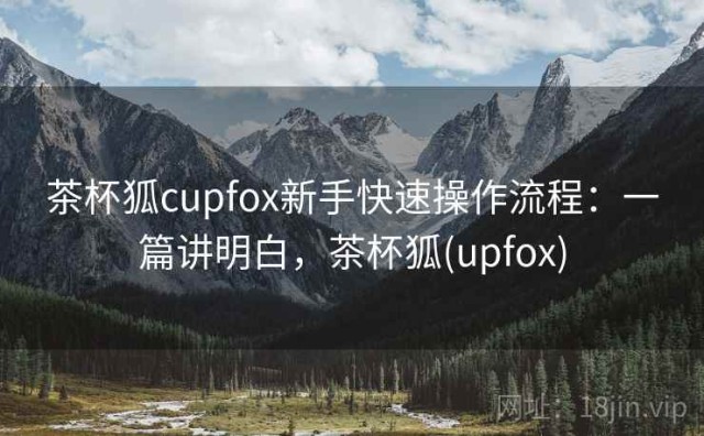 茶杯狐cupfox新手快速操作流程：一篇讲明白，茶杯狐(upfox)