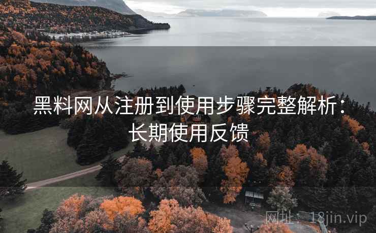 黑料网从注册到使用步骤完整解析：长期使用反馈