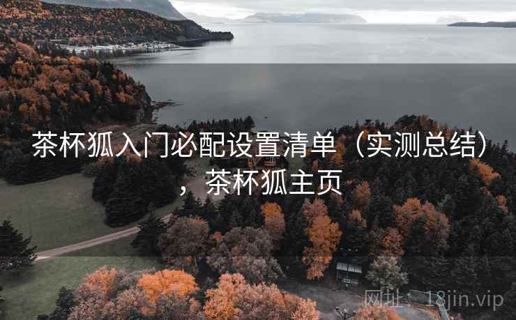 茶杯狐入门必配设置清单(实测总结),茶杯狐主页 茶杯狐入门必配设置清单(实测总结),茶杯狐主页